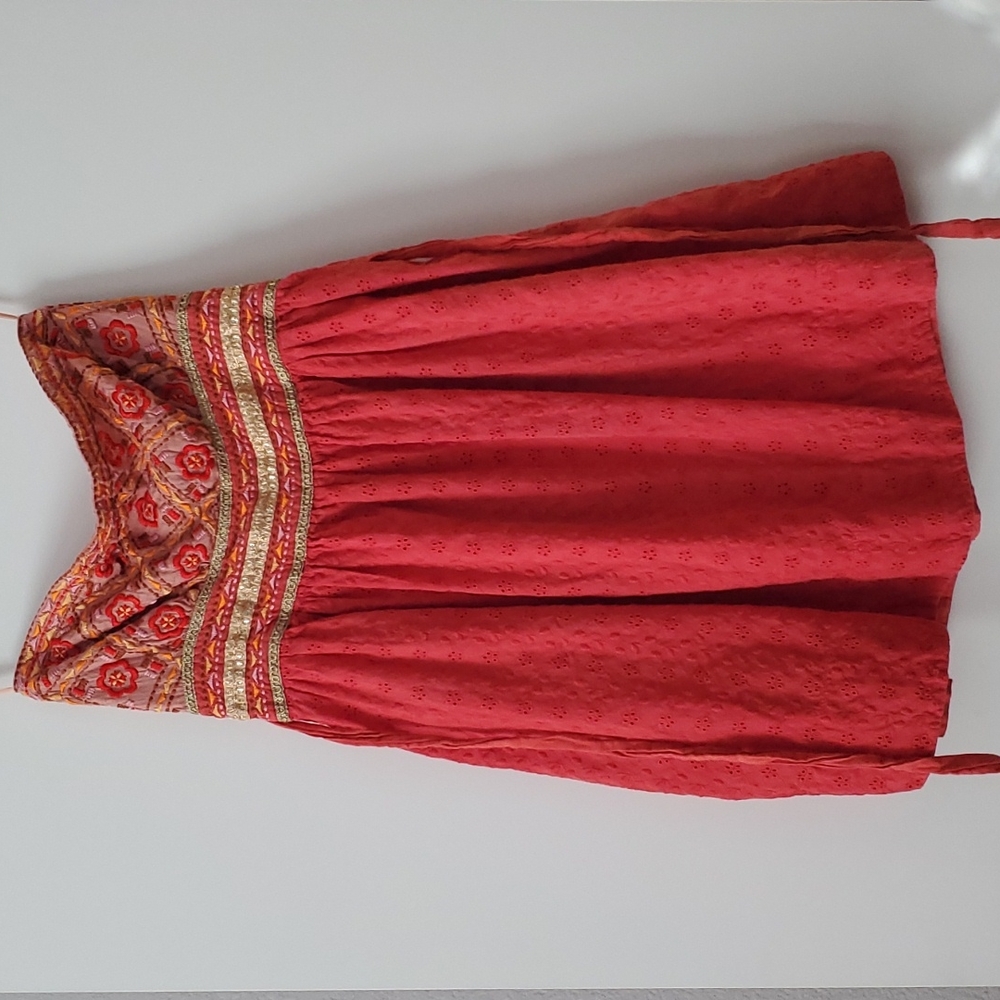 Boho strapless halter top dress